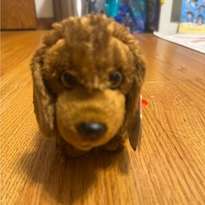 TY baby Brown Plush Dog Toy